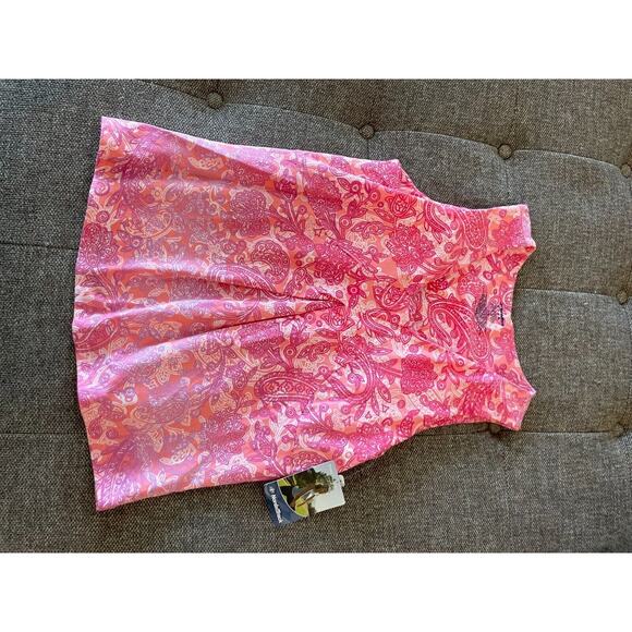 NordicTrack athletic racer back LARGE new build in bra floral yoga pink orange - Picture 12 of 14